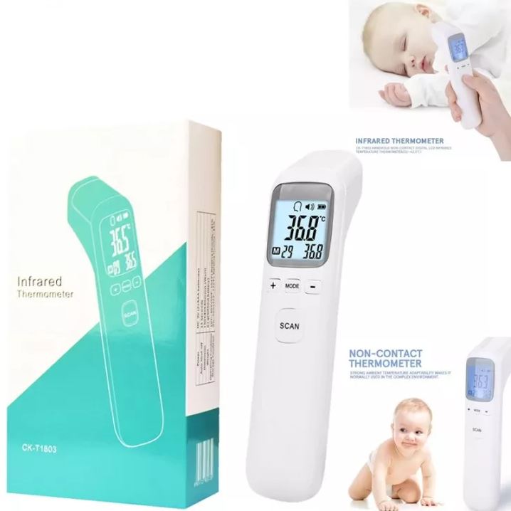 Nhiệt Kế Điện Tử Hồng Ngoại, Cảm Ứng Đo Trán Đa Năng Ck-T1803 Cho Bé Đo Nhanh Kết Quả Chính Xác Sử Dụng Dễ Dàng .(Miễn Phí Giao Hàng)