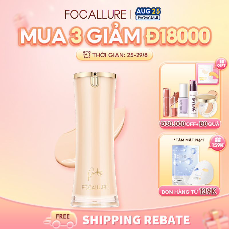 Kem nền Focallure 01 dạng lỏng kiểm soát dầu che lỗ chân lông tự nhiên 30g