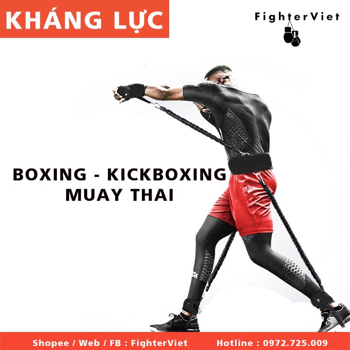 ( HÀNG CAO CẤP) Dây Kháng Lực Boxing KickBoxing Muay Thái Mẫu 2021 Dụng Cụ Võ Thuật FighterViet