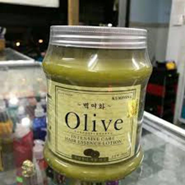 Kem hấp dầu olive nắp nhôm 1000ml - Dầu ủ tóc oliu chiết xuất từ trái kiwi thiên nhiên, nhập khẩu Hàn Quốc