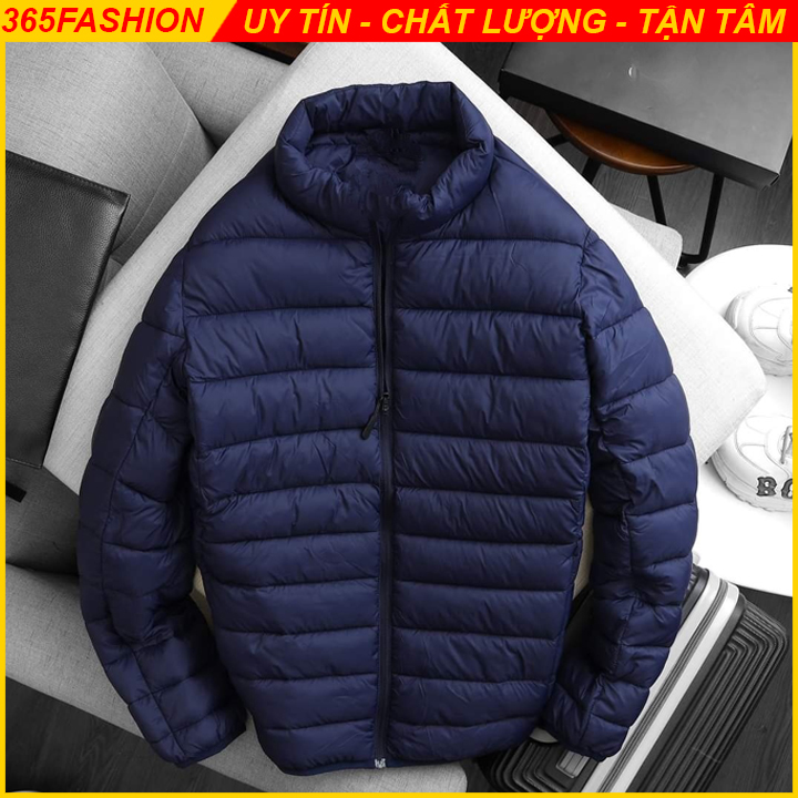 Áo Phao Nam 1 Mặt, Lông Vũ Lót Giữa, Chất Phao Siêu Nhẹ, Không Xẹp, Không Xù, Siêu Ấm - 365Fashion