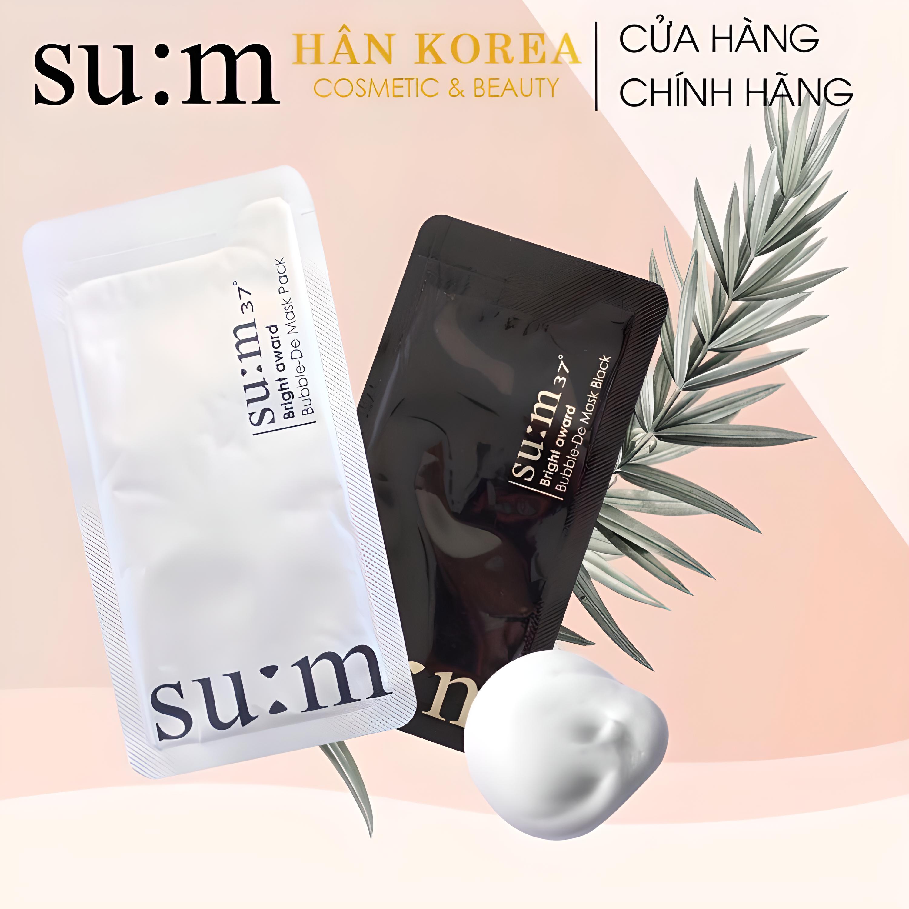 Mặt nạ thải độc su:m 37, sủi bọt, đào thải độc tố trên da, giảm mụn, trắng da
