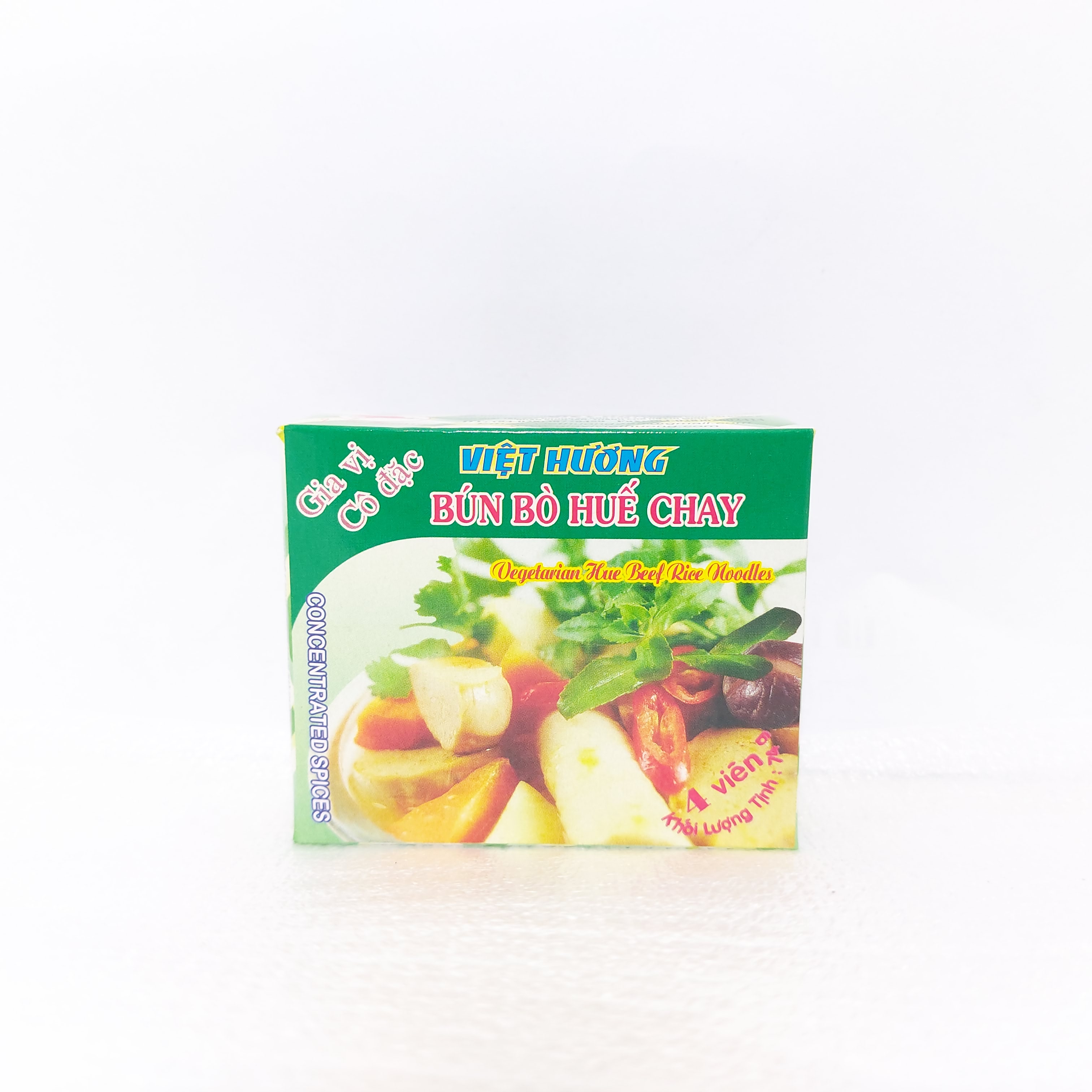 3 VIiên 74g/viên  Gia Vị Cô Đặc Bún Bò Huế Chay Việt Hương - Thực Phẩm Chay Loan Vy