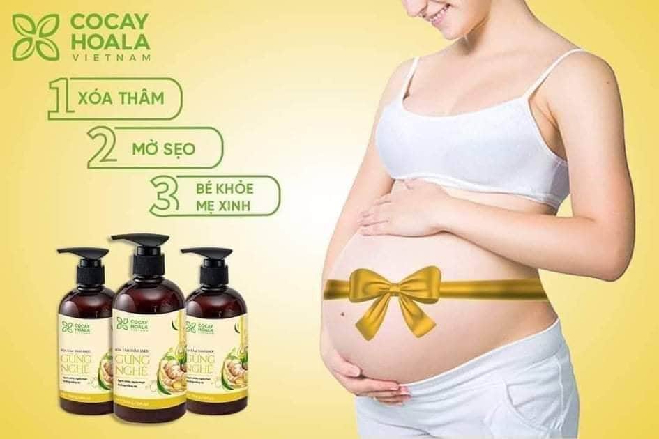 Sữa tắm thảo dược Gừng Nghệ - tránh gió chống cảm dưỡng da 300ML