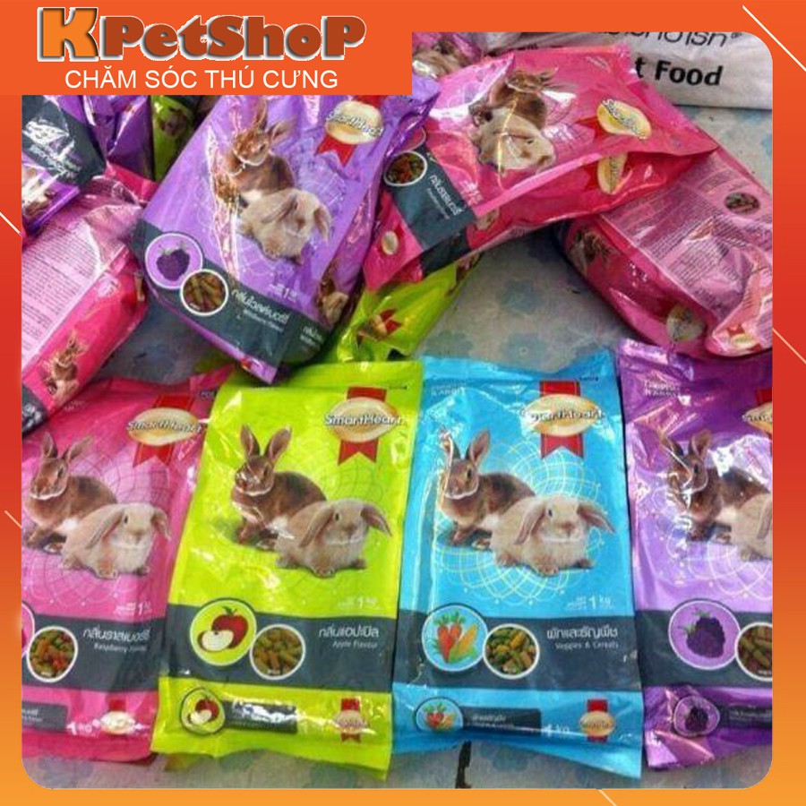 Cỏ nén trái cây smartheart bao 1kg dành cho thỏ bọ sóc - hương vị nho