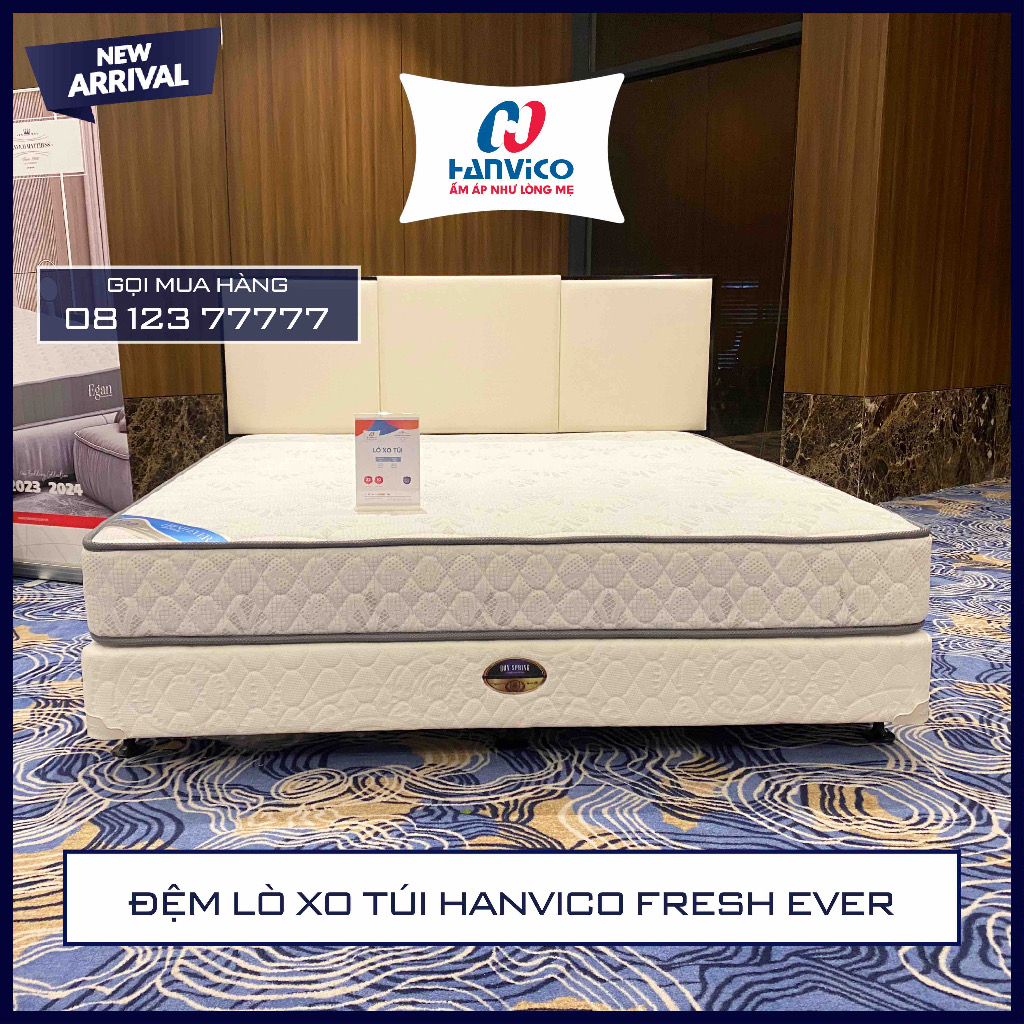 [FREE SHIP] ĐỆM LÒ XO HANVICO FRESH EVER - Dày 22cm - HÀNG CHÍNH HÃNG