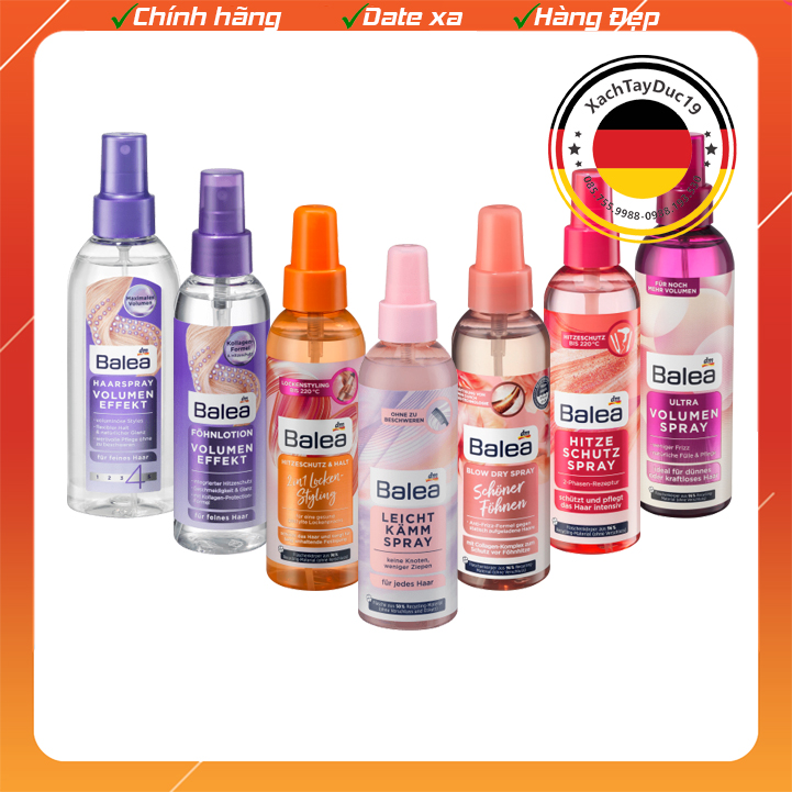 Xịt dưỡng và tạo kiểu balea sau khi sấy tóc của đức 150ml