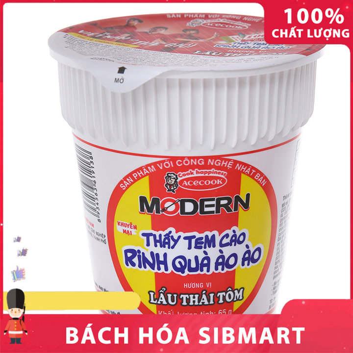 Mỳ ly modern acecook lẩu thái tôm 65g - bách hóa sibmart - sa0053