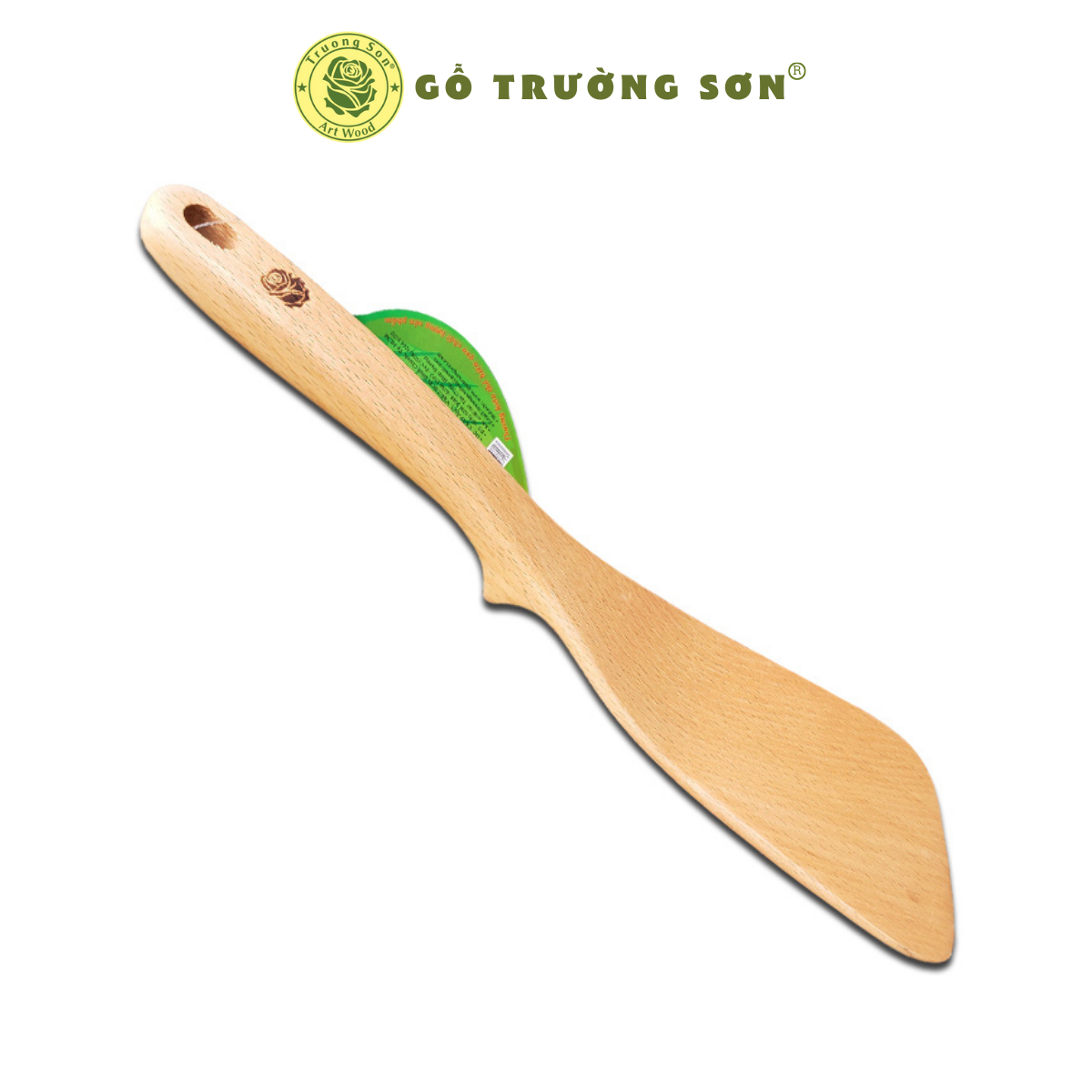 [HCM]Sạn Gỗ Xéo - Sạn xào Có Đế Chân Chống Mũi Không Chạm Đất ( 34 x 7.5 cm )  - Đồ Gỗ Nhà Bếp Thương Hiệu Trường Sơn