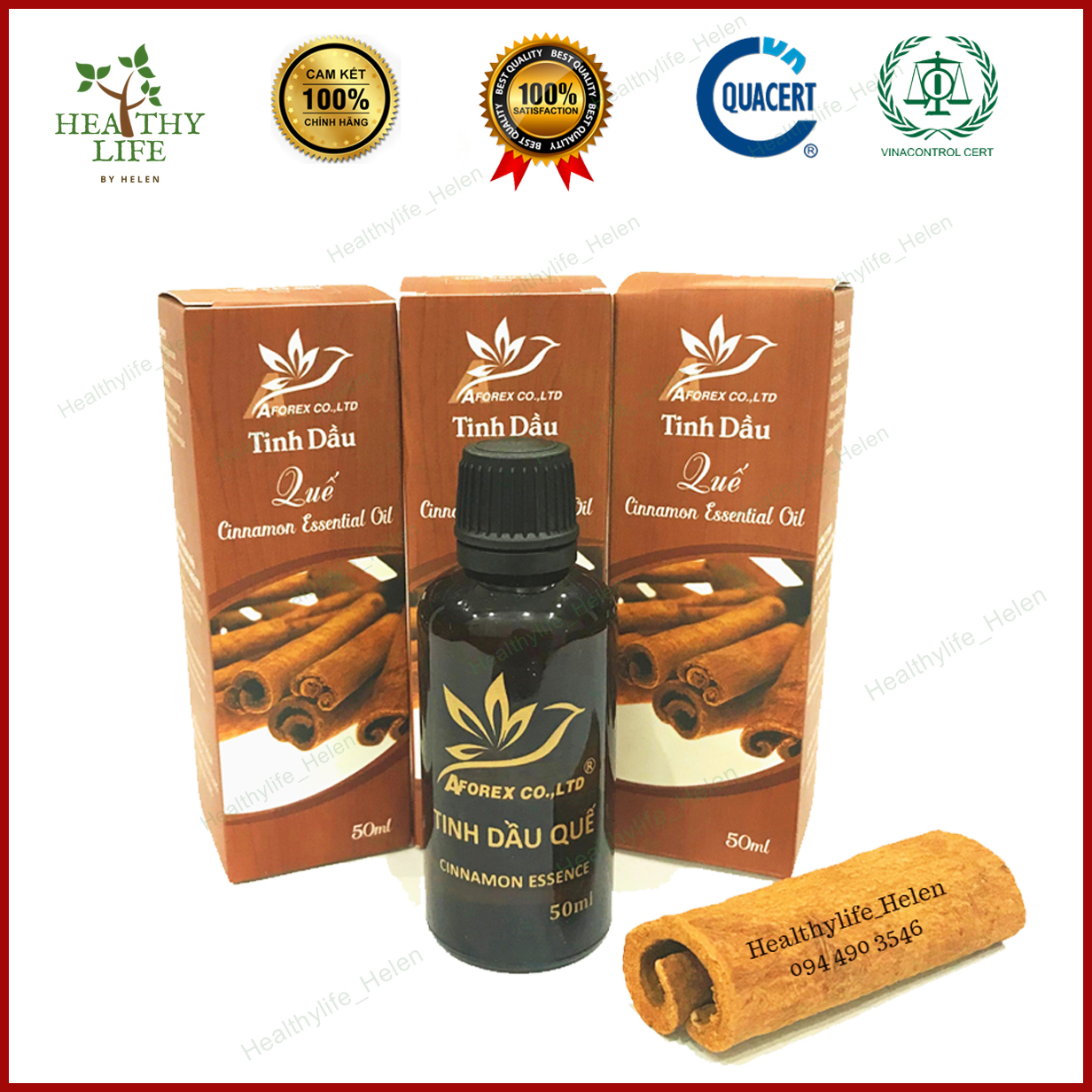 Tinh Dầu QUẾ Lạng Sơn 50ml (Tinh Dầu Xông Phòng, Đuổi Muỗi, Thơm Tự Nhiên, Giấy Chứng Nhận, AFOREX)