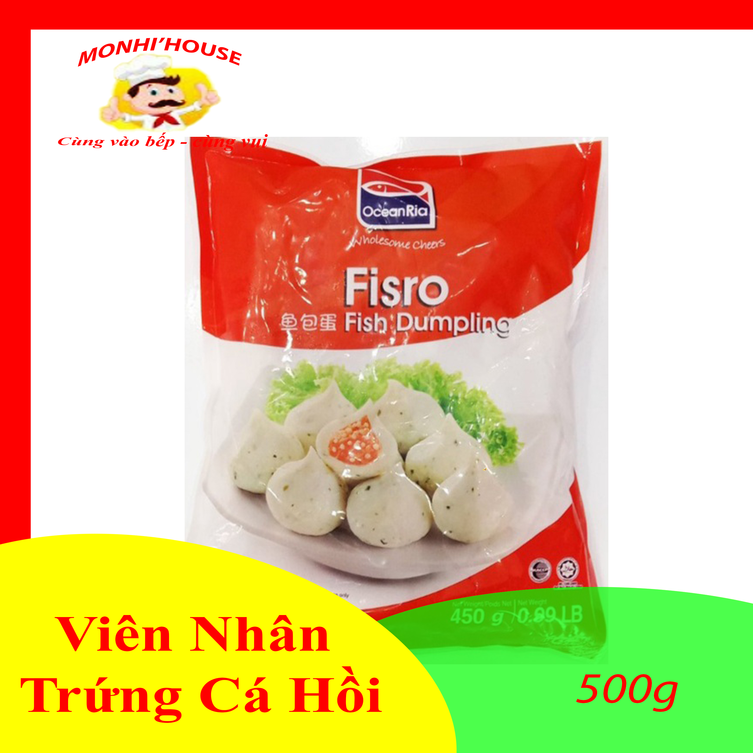 Viên thả lẩu nhân trứng cá hồi Fisro