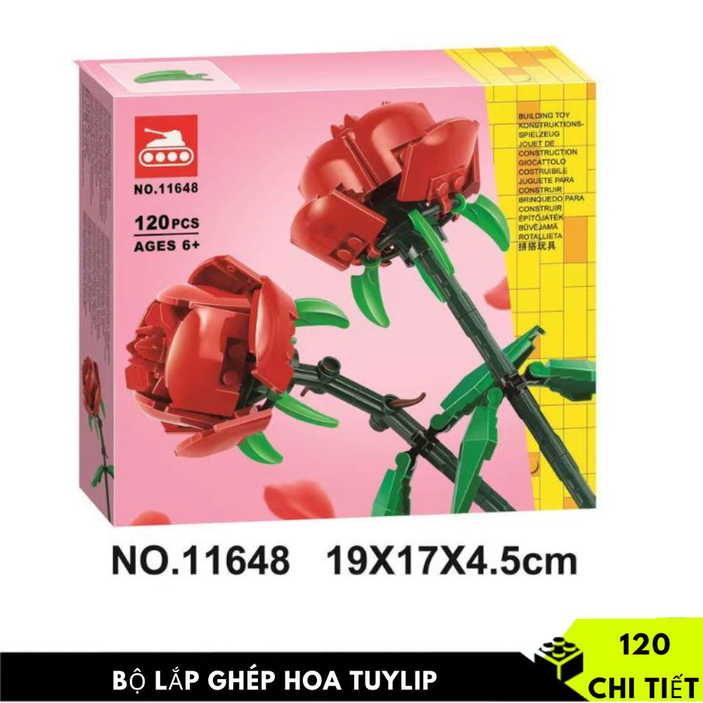 Khối xây dựng LEGO 40460 Ngày lễ tình nhân Hoa hồng Bộ sưu tập hoa hồng Đồ chơi Món quà năm mới, bộ 2 bông