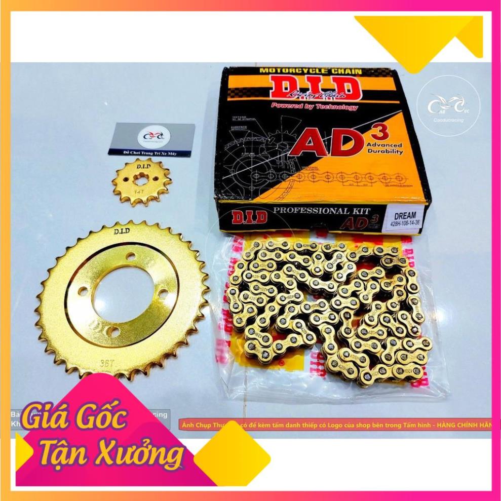 NSD wave nhỏ dream wave rs sirius Fu125 future jupiter exciter winner DID vàng cả bộ nhông sên đĩa CD79