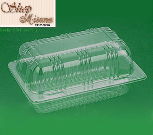 COMBO 50 Hộp nhựa đựng bánh mì hoa cúc, đựng trái cây HH143, kích thước 20 X 11 X 11 CM