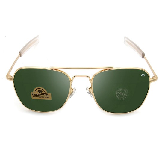 Kính cơn mỹ ao american optical gọng kim loại, mắt kính thủy tinh