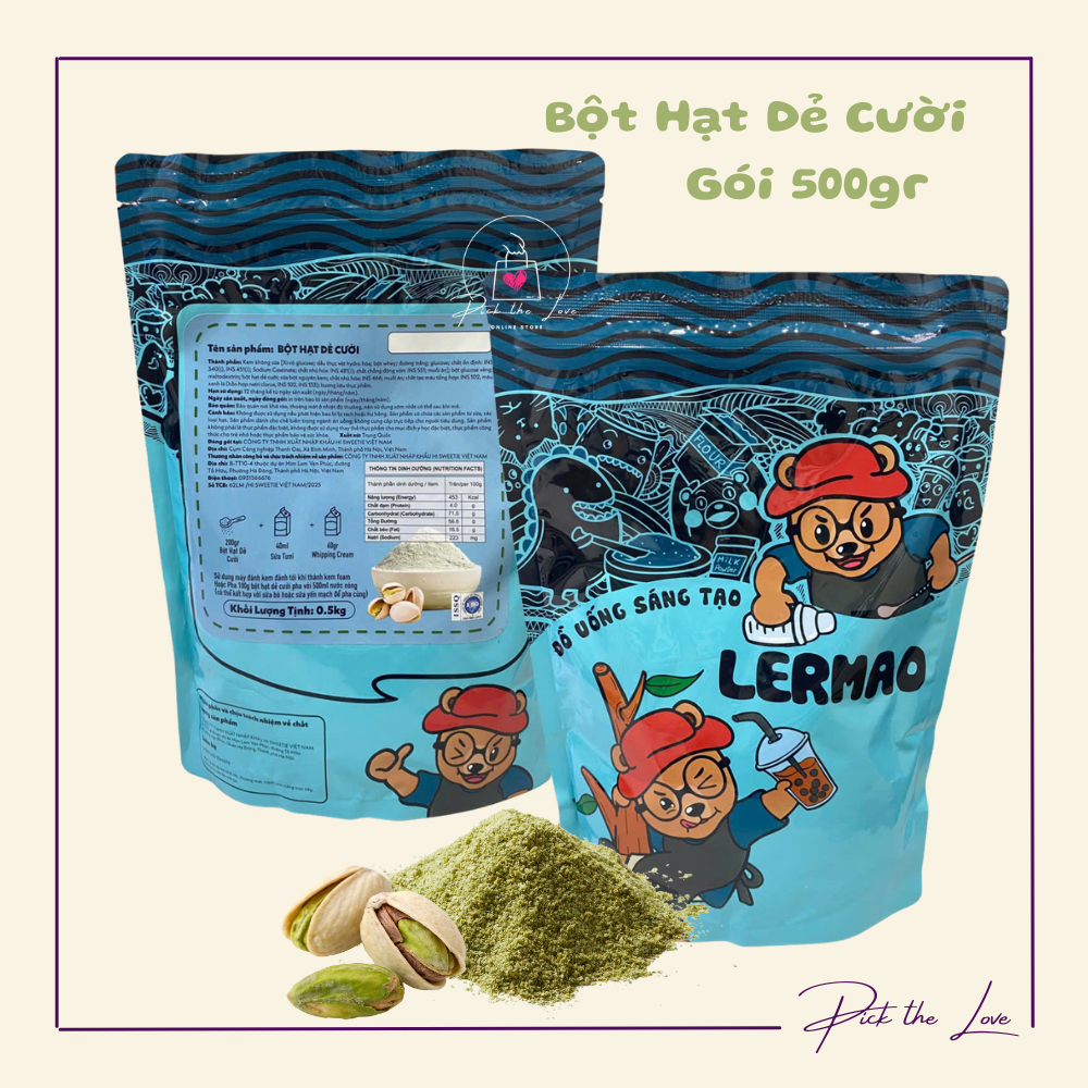 BỘT HẠT DẺ CƯỜI LERMAO 500G – LỰA CHỌN GỌN NHẸ CHO MENU PISTACHIO