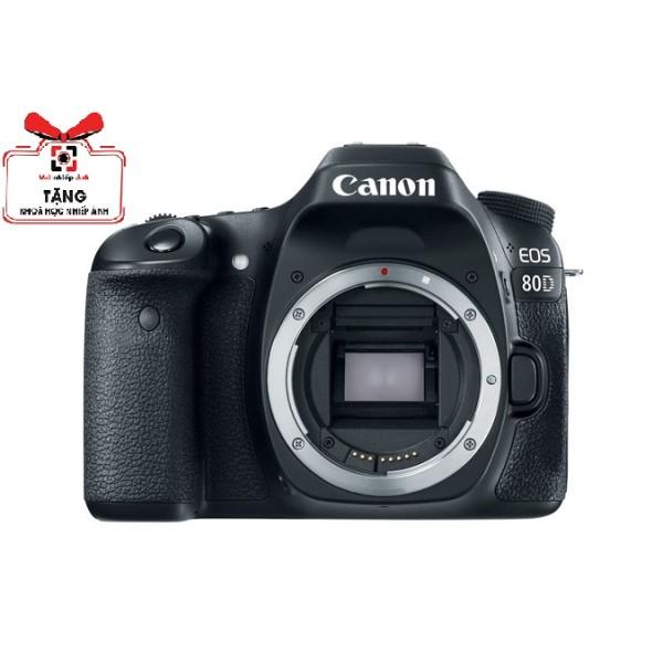 Máy ảnh canon eos 80d - hàng canon lê bảo minh - tặng túi thẻ 16g khóa học nhiếp ảnh dán màn hình