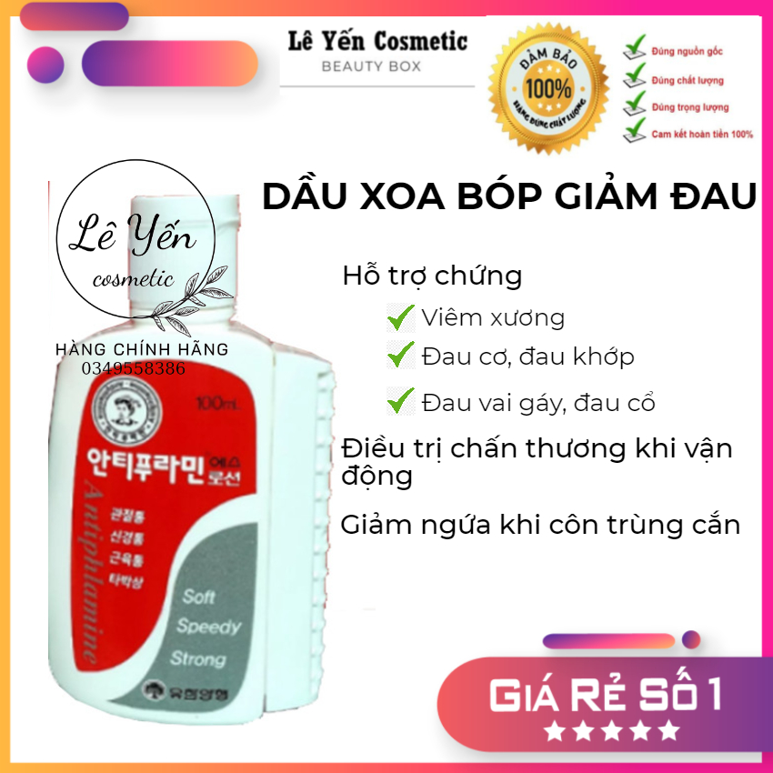 Dầu Nóng Xoa Bóp Antiphlamine Hàn Quốc 100ml