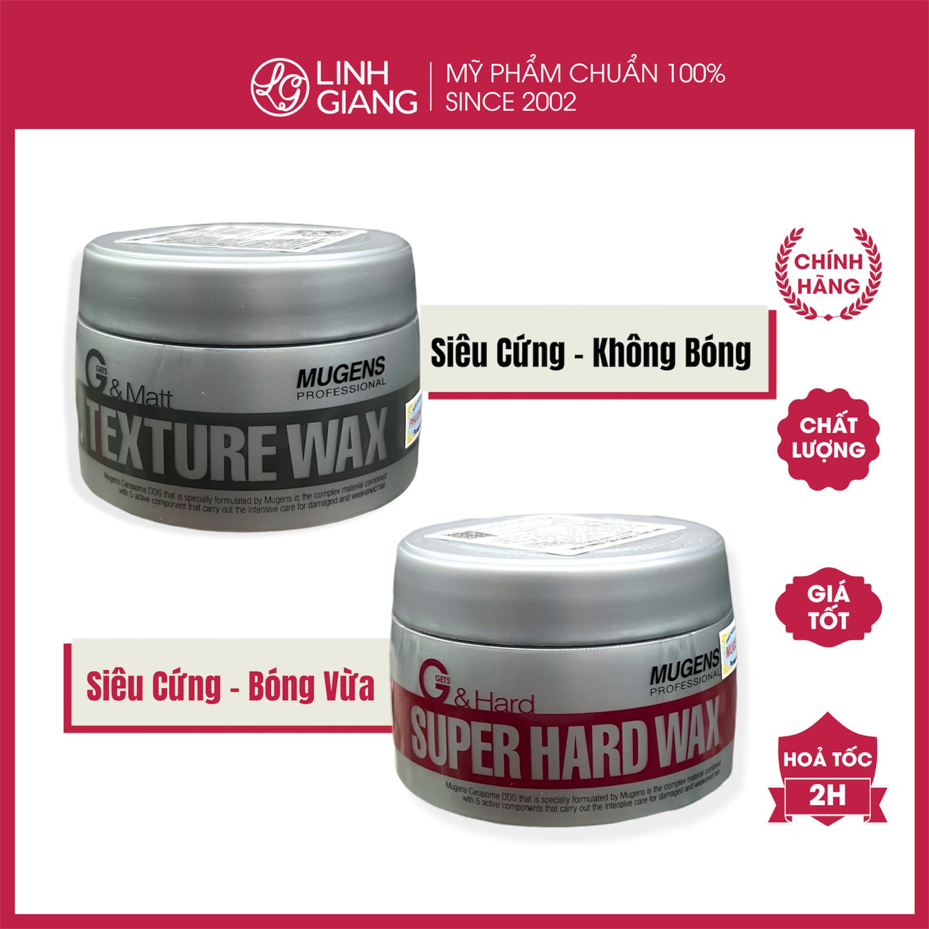 Sáp tóc Mugens Sáp Vuốt Tạo Kiểu Tóc Siêu Cứng cho Nam giới Mugens Texture Wax Hàn Quốc