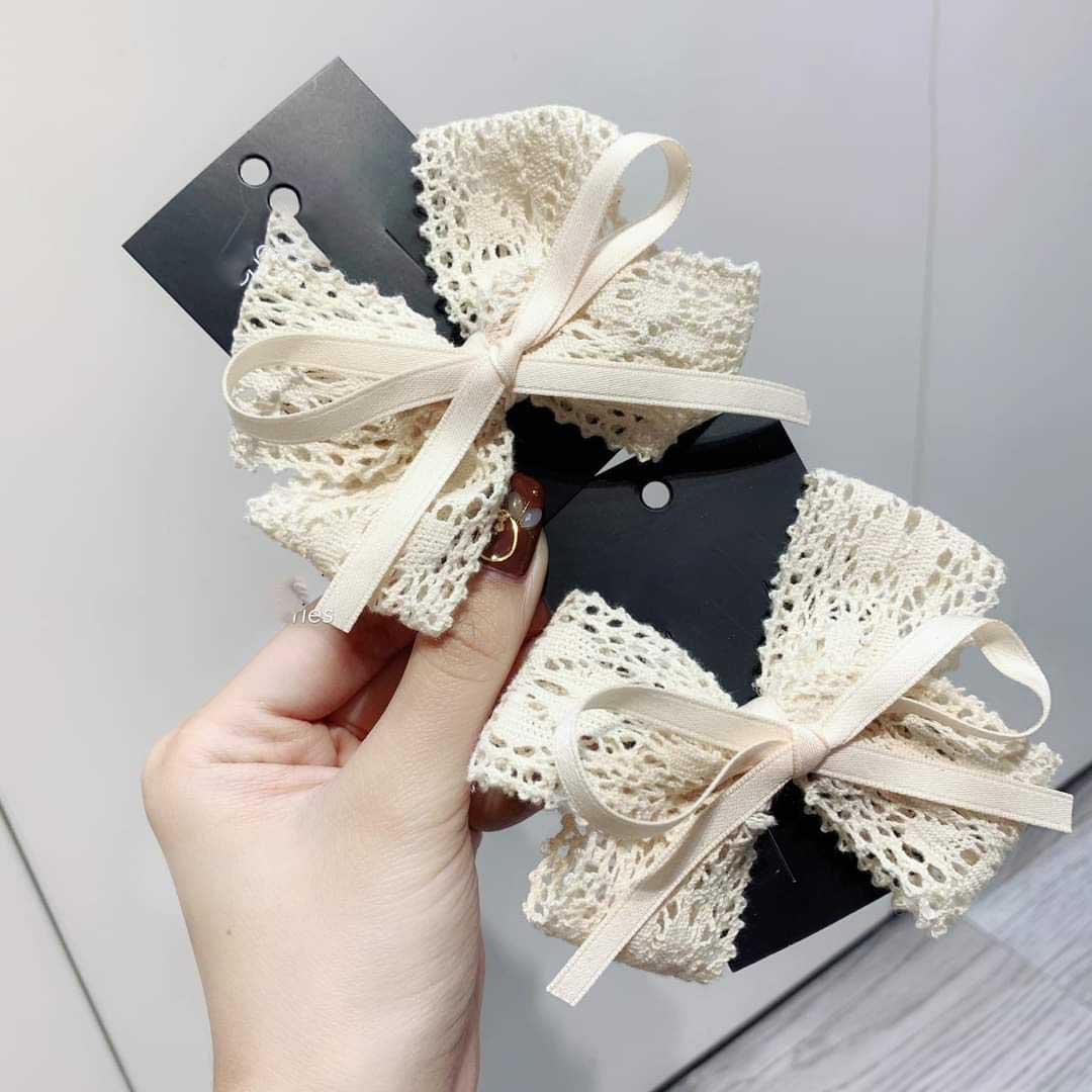 B330 - cặp tóc nơ ren xinh xắn
