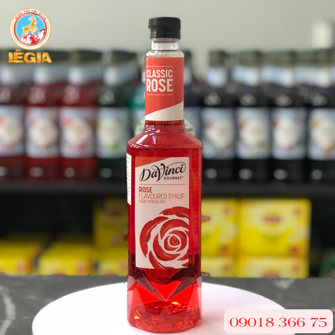 Siro davinci hoa hồng 750ml - davinci rose syrup