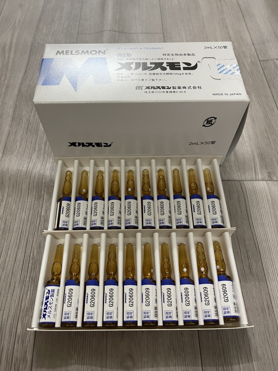 Tế Bào Gốc Nhau Thai Melsmon Placenta Nhật Bản hộp 50 ống