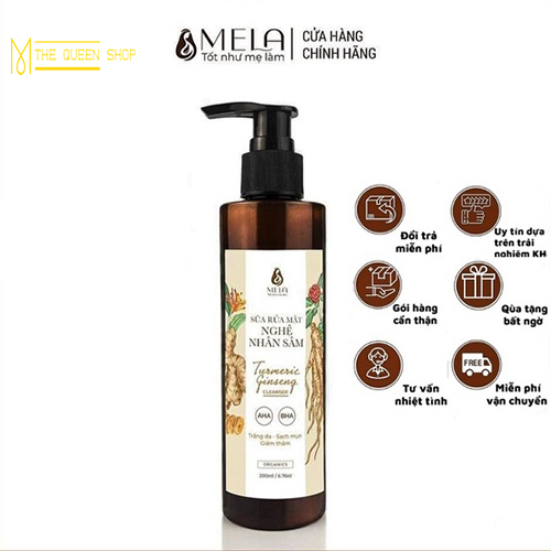 Sữa rửa mặt giảm mụn mela sáng da, làm sạch bụi bẩn và bã nhờn trên da