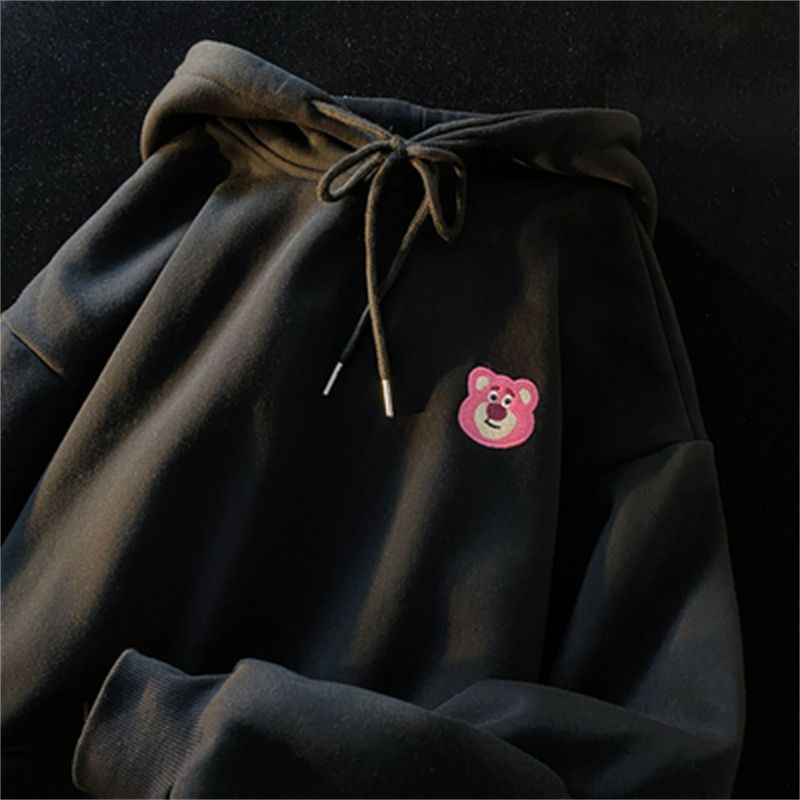 RPIN Áo Hoodie Liền Mũ Gấu Dâu Ba Chiều Thương Hiệu Thời Trang Mỹ Áo Khoác Cặp Đôi Trẻ Trung Dễ Thương Thiết Kế Thích Hợp Cho Nữ