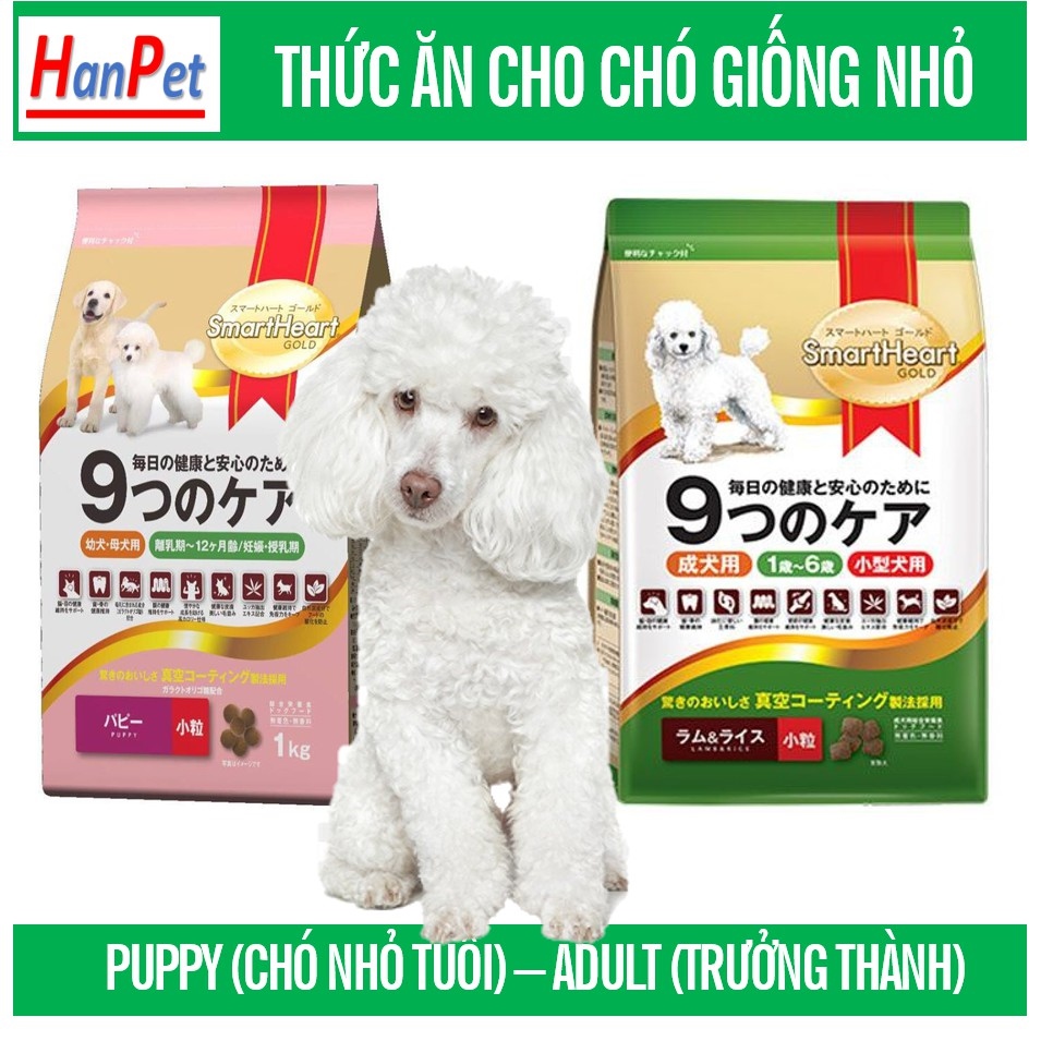 Thức ăn chó Poodle - Smartheart Gold (dành cho các giống chó nhỏ) Pug phốc poodle.