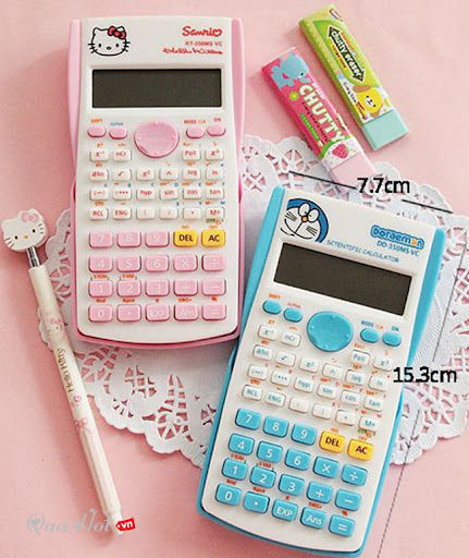 Máy tính samrio hello kitty doraemon đáng yêu -máy tính cầm tay thông minh fx350 tiện lợi cho học sinh sinh viên