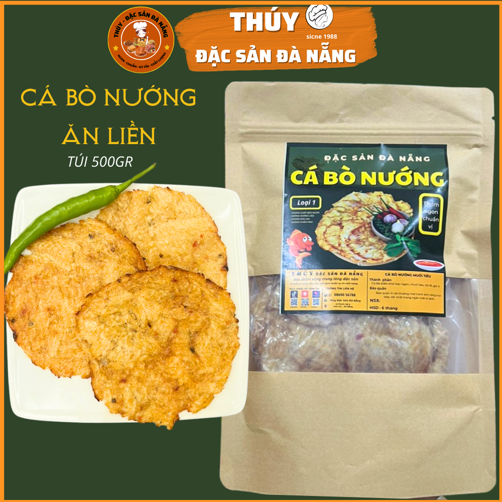 Cá bò nướng gia vị túi 500gr đặc sản đà nẵng ngon chuẩn vị làm quà nhà thúy đặc sản đà nẵng
