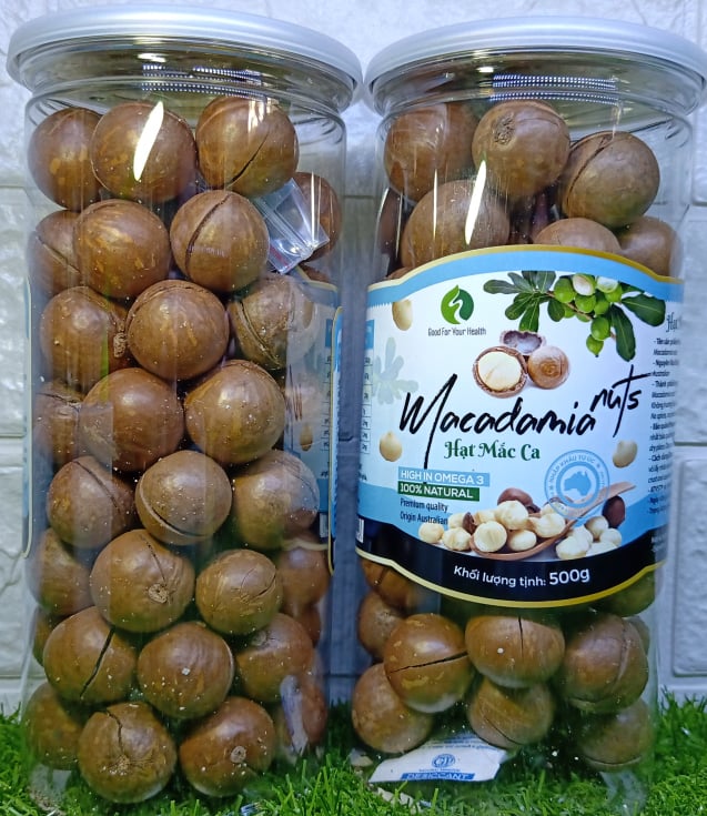 Hạt macca nứt vỏ úc hộp 500g
