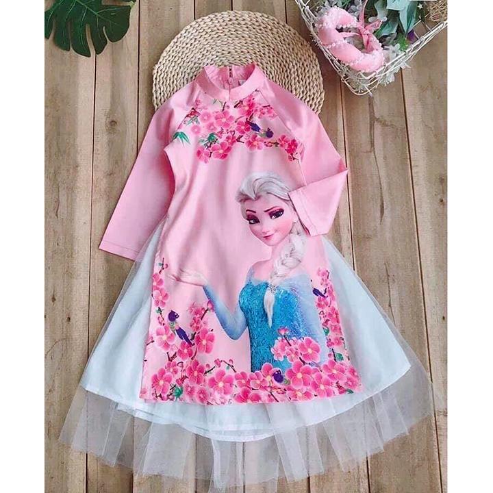Áo Dài Cách Tân ELSA Thời Trang Bé Gái