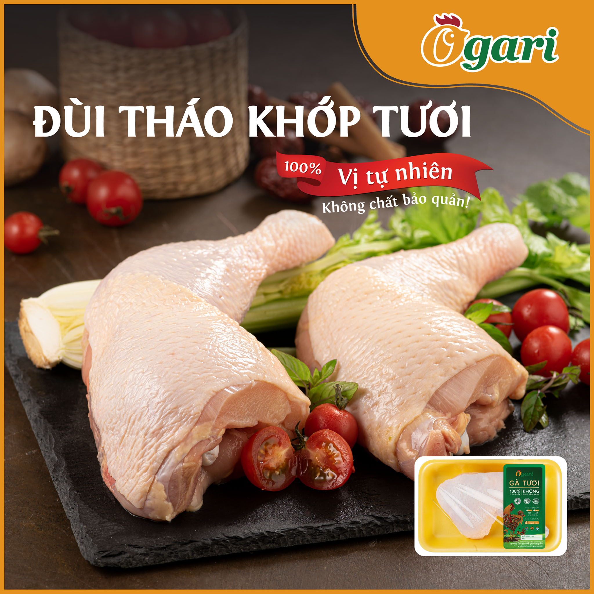 Đùi Gà Tháo Khớp Tươi Ogari Khay 500 gram