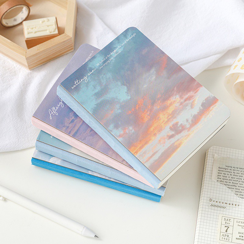 Sổ tay caro A6 chủ đề bầu trời - sổ bullet journal caro 224 trang