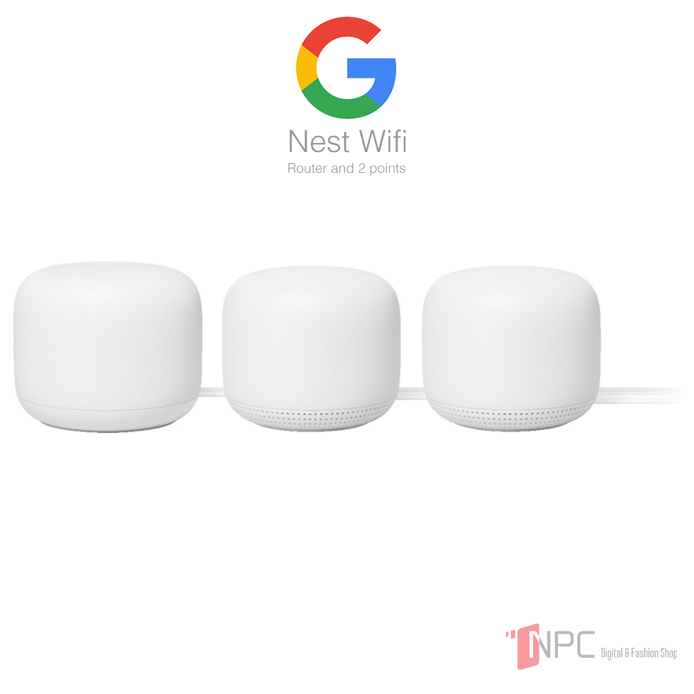[Trả góp 0%]Google Nest WiFi 3 Pack Thế Hệ Mới (GEN 2) | Hệ Thống Phát Wifi Cao Cấp Thế Hệ 2 Mới Nhất [Nguyên Seal Hộp Chính Hãng]