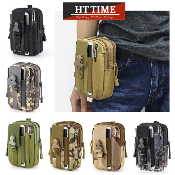 Túi Đeo Hông Đeo Thắt Lưng Đựng Điện Thoại Vải Bố Cao Cấp Siêu Bền Chống Nước Phong Cách Người Lính Đi Chơi Đi Phượt