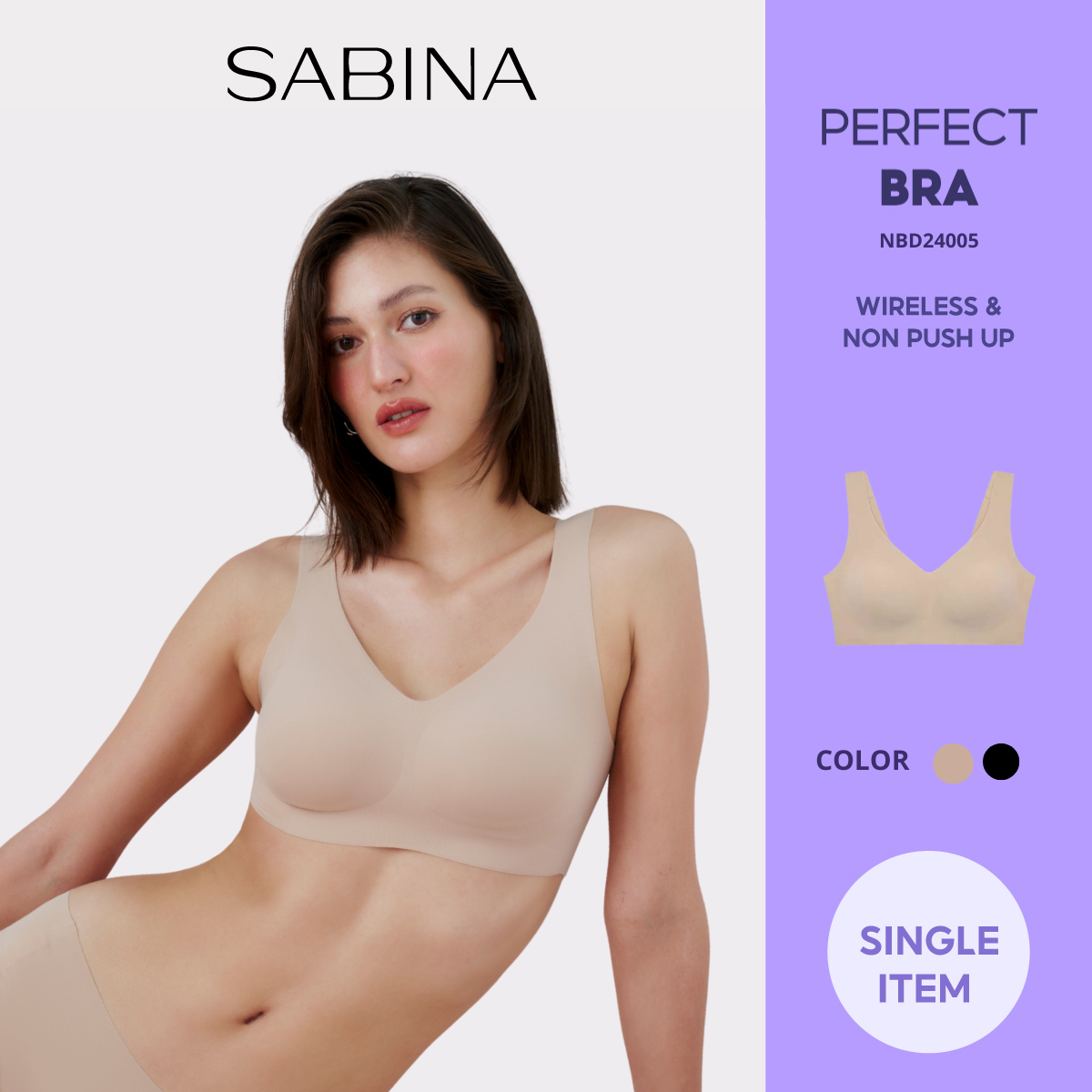  Áo ngực không gọng liền mạch Sabina Perfect Bra Level 1 mã sản phẩm NBD24005 