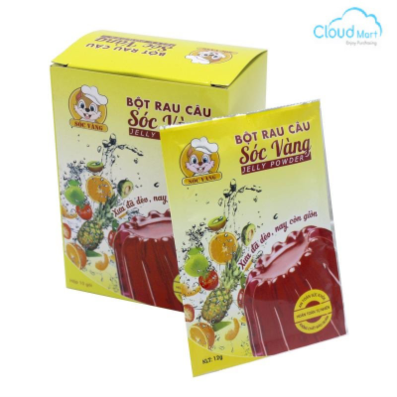 Bột Rau Câu Sóc vàng 10g *12g - Nguyên liệu pha chế Cloudmart-nguyên liệu trà sữa