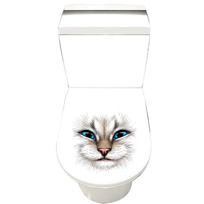 Decal dán toilet mèo nghệ thuật - trang trí nhà cửa - thuthaodecor