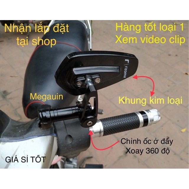 Gương gù các màu lắp xe máy,xe điện