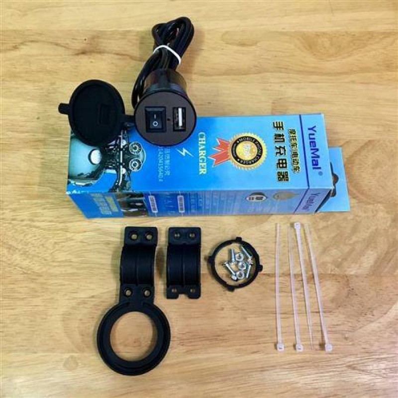 Sạc Điện Thoại Trên Xe Máy Không Còn Lo Hết Pin [ Thoải Mái Grap Ship Vi  Vu ]