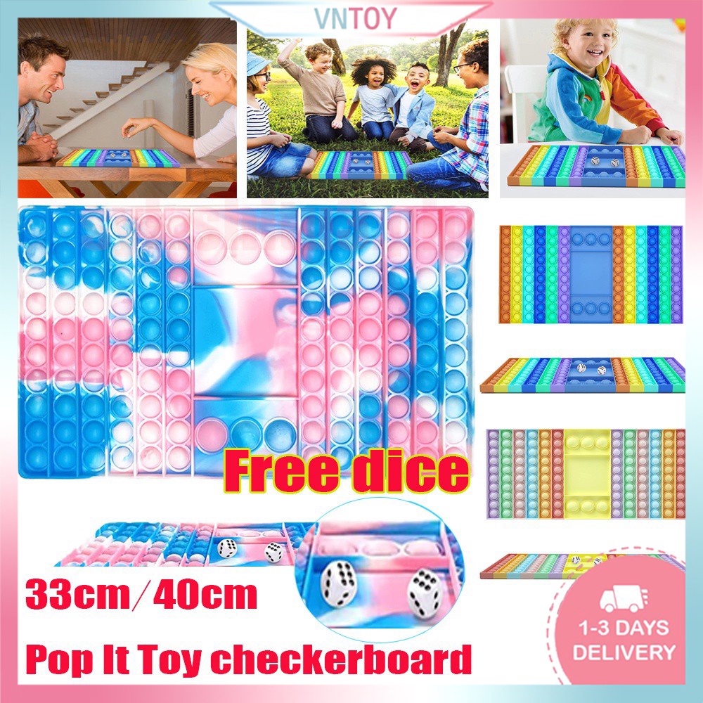 Pop it đồ chơi giá rẻ bàn cờ fidget toys bộ bàn cờ đồ chơi vui nhộn dành cho trẻ