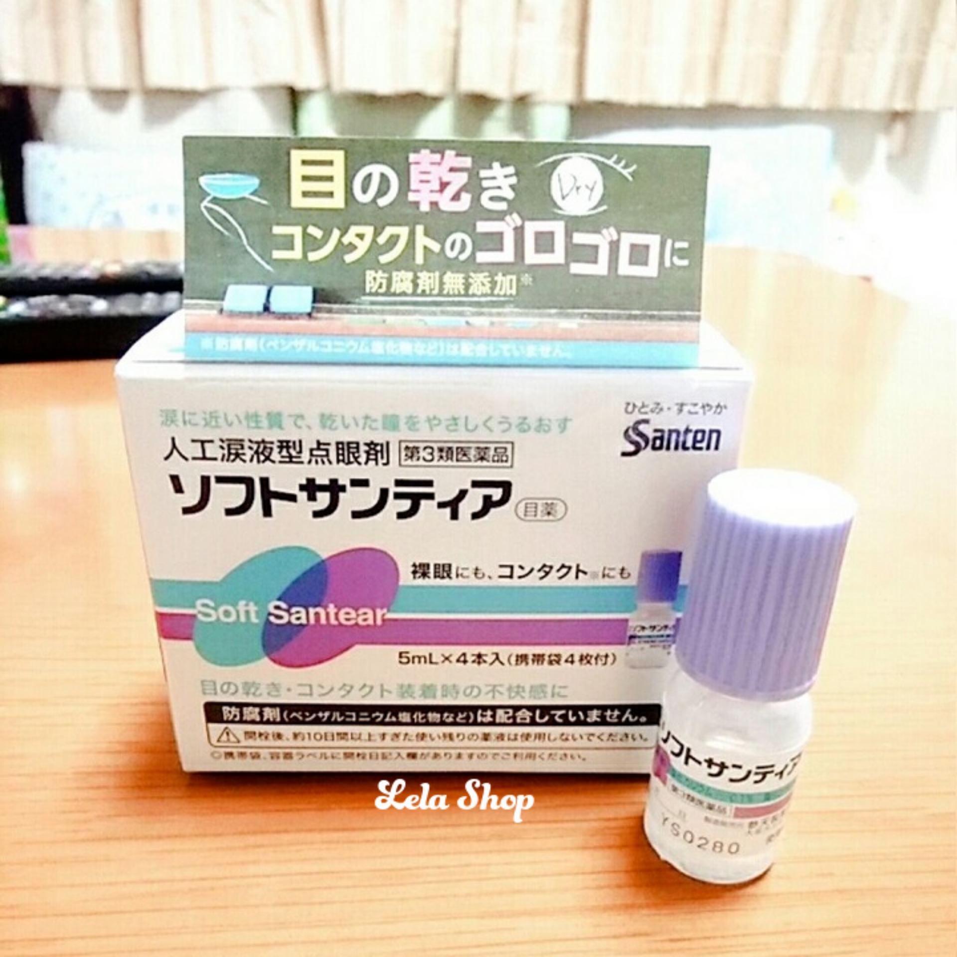 [HCM]NƯỚC NHỎ MẮT NHÂN TẠO SANTEN NHẬT BẢN ( 4 LỌ - MỖI LỌ 5ML)