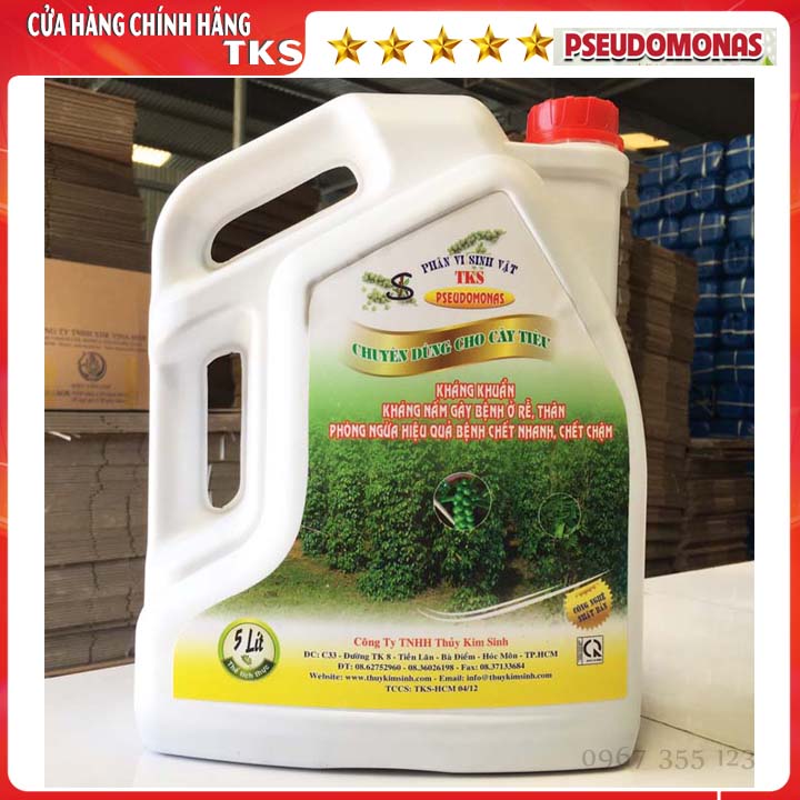 5 LÍT PSEUDOMONAS Chế Phẩm Sinh Hoc Đối Kháng Nấm khuẩn Phòng Trừ Héo Xanh, Thối Rễ Vàng Lá