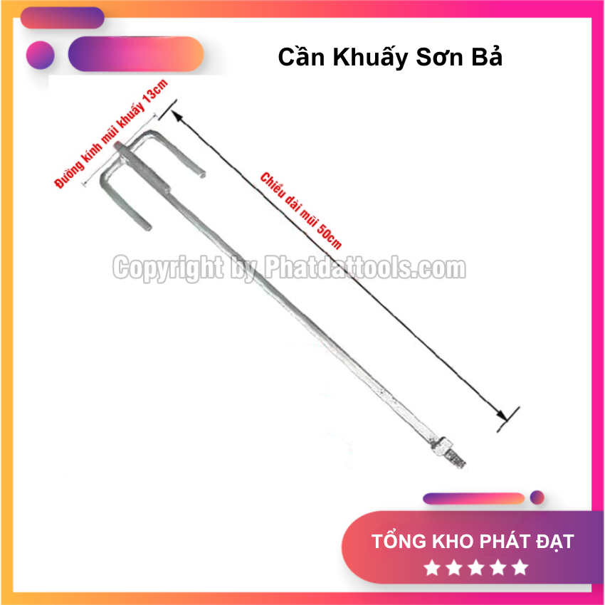 Cần khuấy sơn bả cho máy khuấy sơn chuyên dụng - mũi khuấy sơn