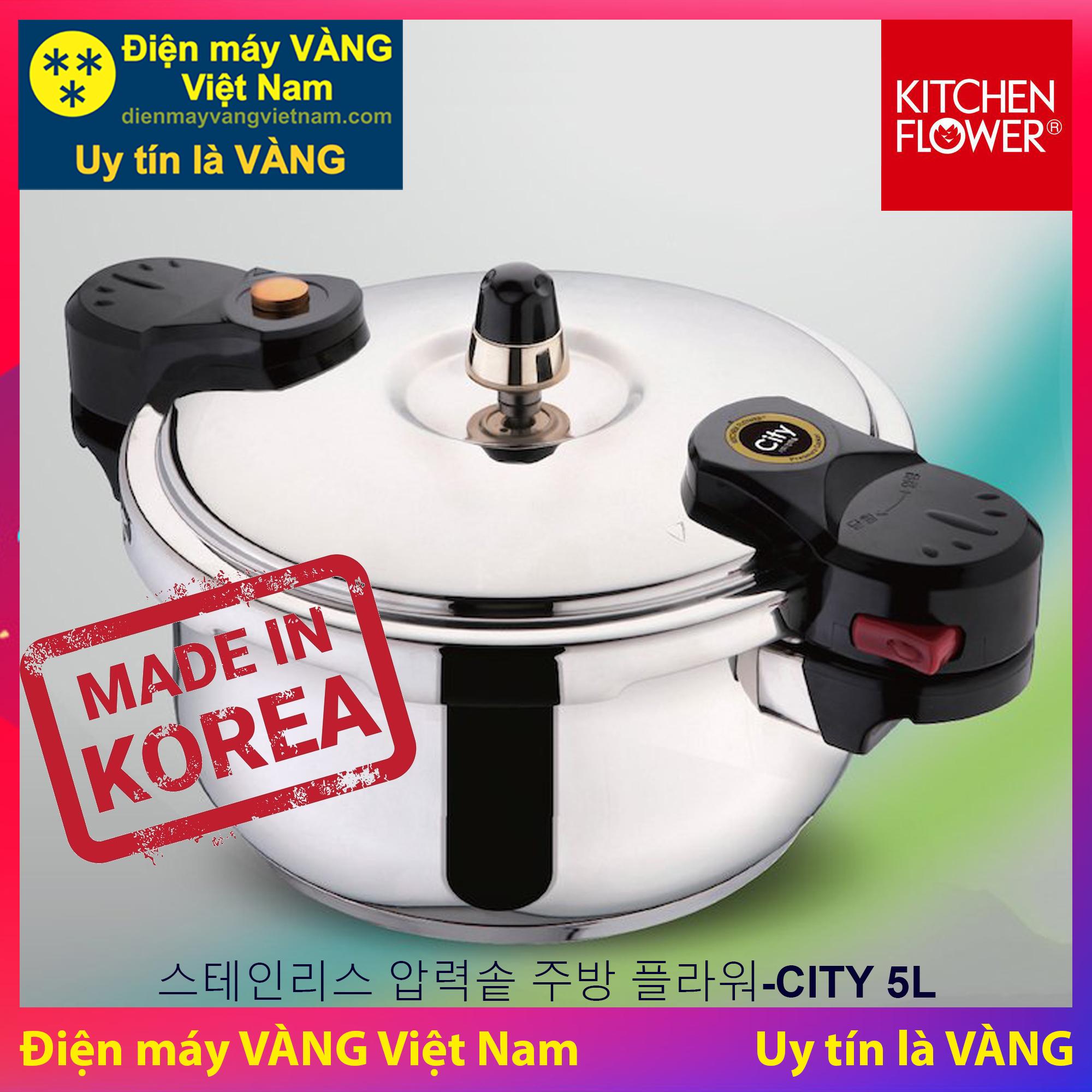 Nồi áp suất inox Hàn Quốc Kitchen Flower CIT5L
