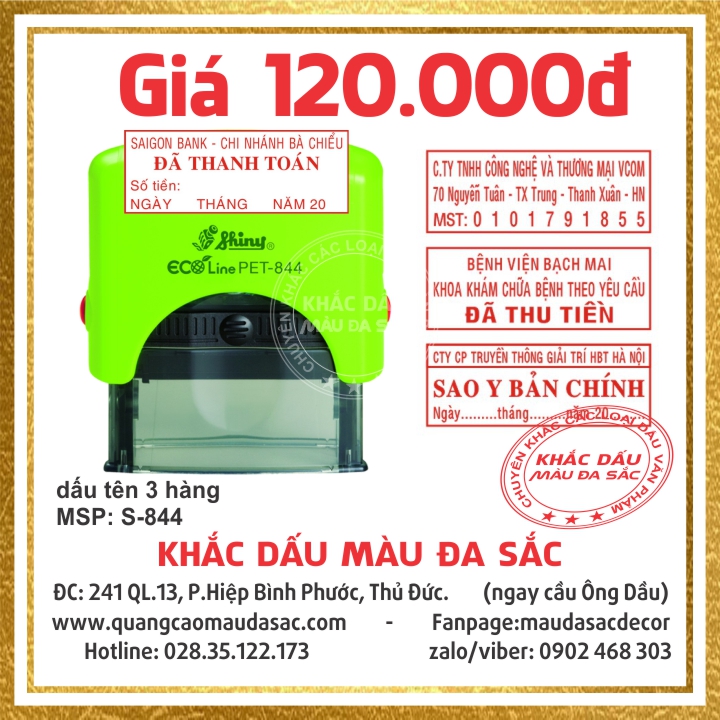 Dấu vuông công ty chuẩn
