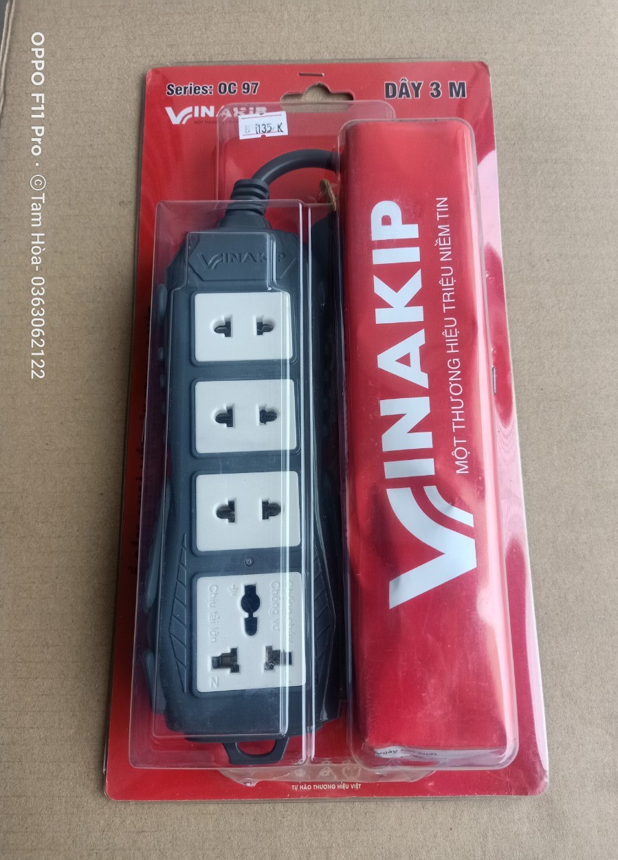 Bộ ổ cắm chịu tải cao liền dây 3 mét VINAKIP Series OC97
