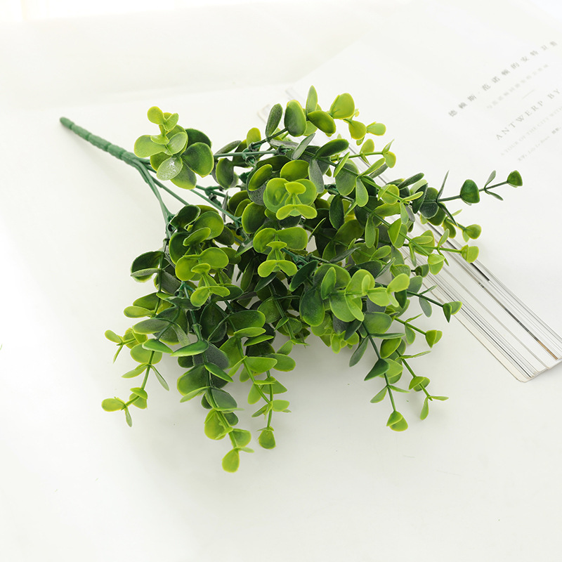 Chùm lá bạch đàn, trang trí thực vật nền tường với cỏ Lá dương xỉ Ba tư cây xanh (cành lá nhựa)